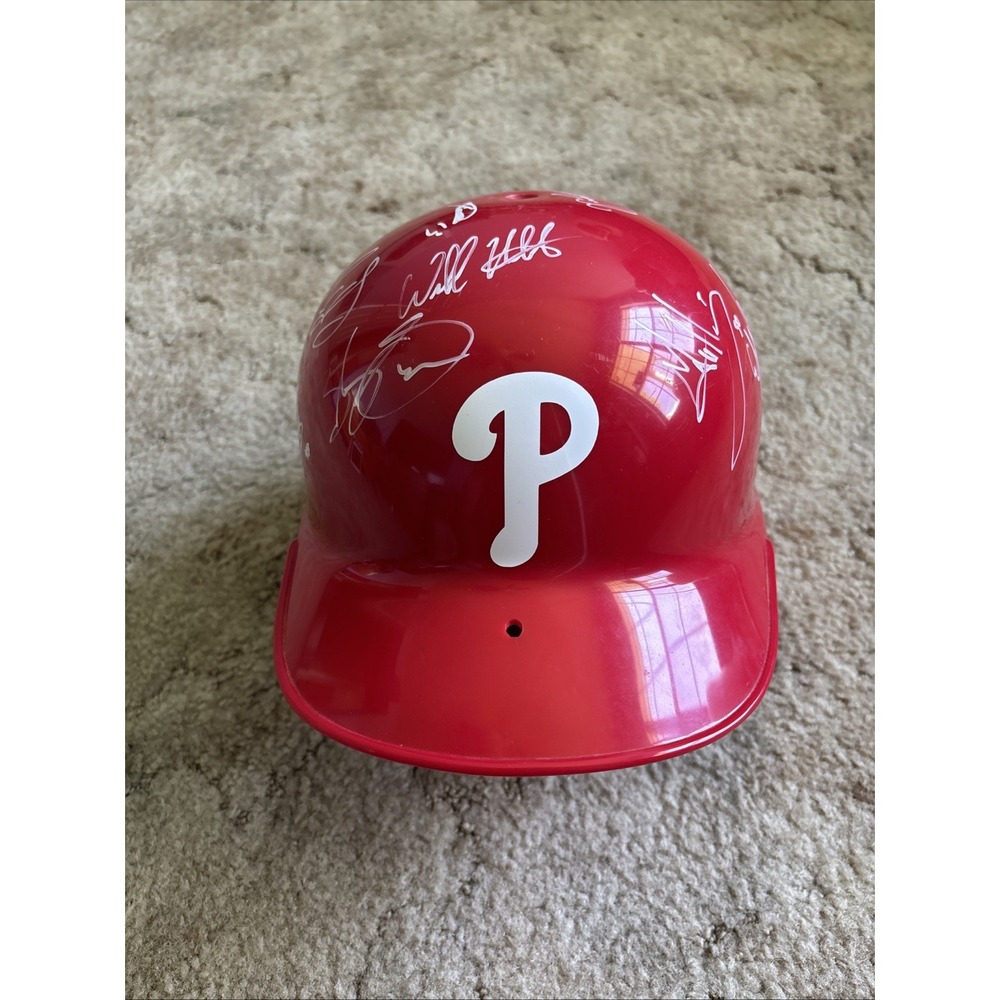 Vintage Philadelphia Phillies Signed Rawlings Batting Helmet Team Autographs